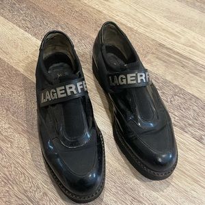 KARL LAGERFELD LUG SOLE VELCRO SHOES SIZR 40